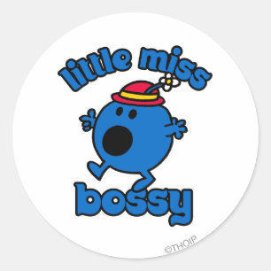 Sticker Rond La Petite Mlle Bossy En Mouvement