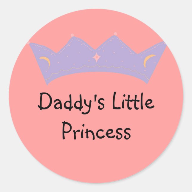 Sticker Rond La petite princesse de papa (Devant)