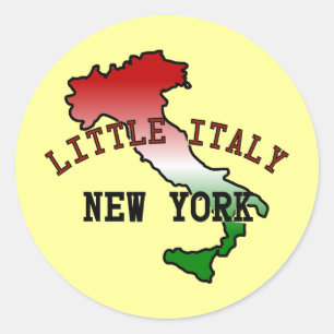 Sticker Rond La peu d'Italie New York