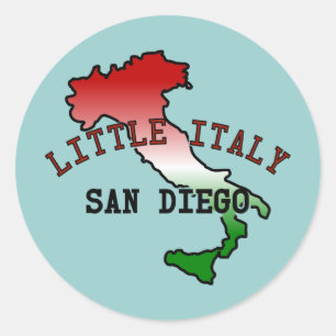 Sticker Rond La peu d'Italie San Diego