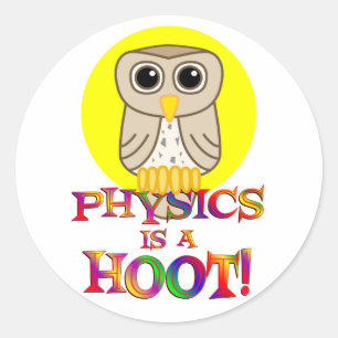 Sticker Rond La physique est un coup de coeur