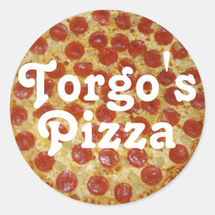 Sticker Rond La pizza de Torgo