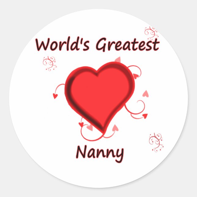 Sticker Rond La plus grande nounou du monde (Devant)