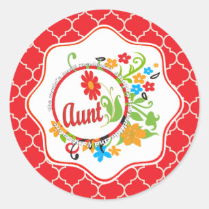Sticker Rond La plus incroyable tante fantastique du monde