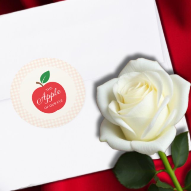 Sticker Rond La Pomme De Notre Baby shower Oeil (Créateur téléchargé)