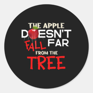 Sticker Rond La pomme ne tombe pas loin de l'arbre Apple Pic