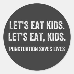 Sticker Rond La ponctuation sauve des vies