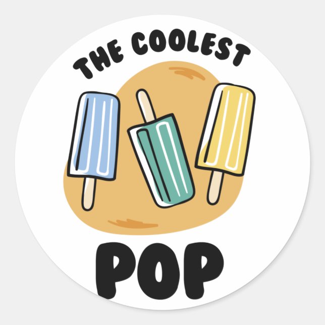 Sticker Rond La pop la plus froide (Devant)