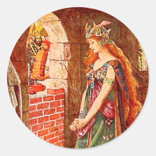 Sticker Rond La princesse Imprisoned