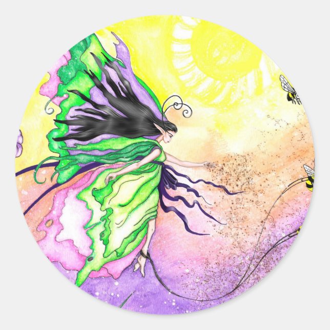 Sticker Rond La Prominade De La Pollinisation (Devant)