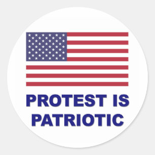 Sticker Rond La protestation est patriotique