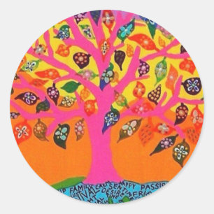 Sticker Rond La Racine De La Connaissance - L'Arbre De Vie