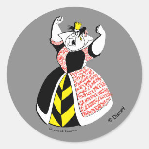 Sticker Rond La Reine des Coeurs   Conception de texte de jupe