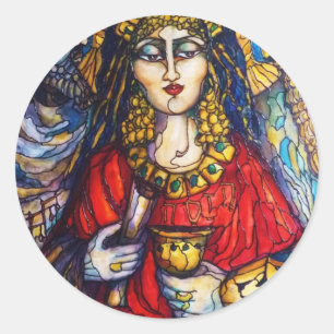 Sticker Rond La Reine Esther