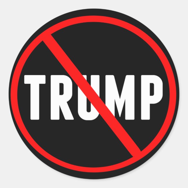 Sticker Rond La résistance anti-Trump (Devant)