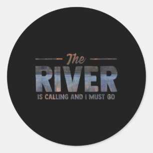 Sticker Rond La Rivière Appelle Je Dois Faire Du Rafting D'Eau