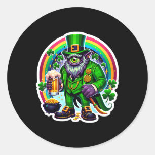 Sticker Rond La Saint-Patrick Bylor du mauvais œil démon irland
