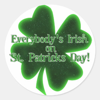 Sticker Rond La Saint Patrick irlandaise de tous