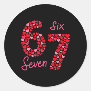 Sticker Rond La Saint-Valentin 6-7 Meme Six Sept 6 7 Saint-Vale