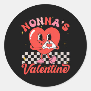 Sticker Rond La Saint-Valentin de Nonna Joyeuse Saint-Valentin 