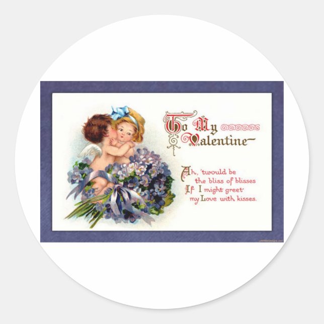 Sticker Rond La Saint-Valentin victorienne "La lisière des bais (Devant)