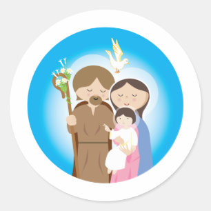 Sticker Rond La Sainte Famille