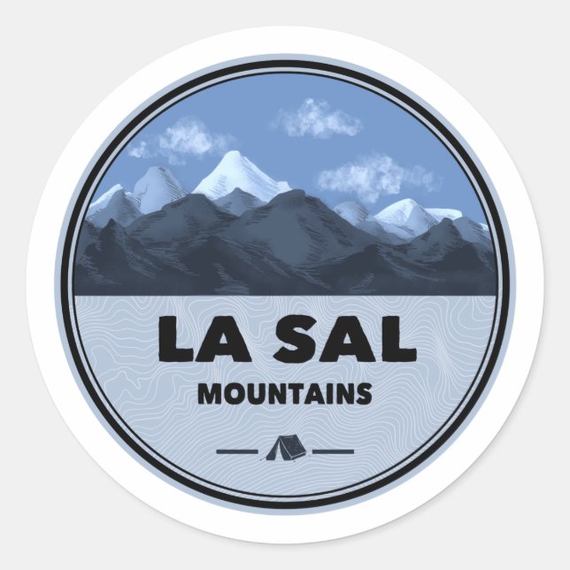 Sticker Rond La Sal Mountains Utah Camping (Devant)