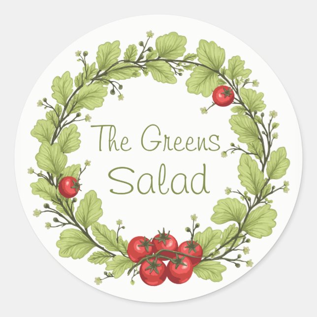 Sticker Rond La salade des Verts (Devant)