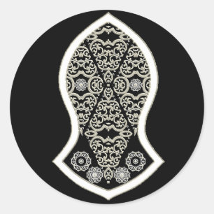 Sticker Rond La Sandale Du Prophète (Blanc)