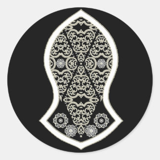 Sticker Rond La Sandale Du Prophète (Blanc)