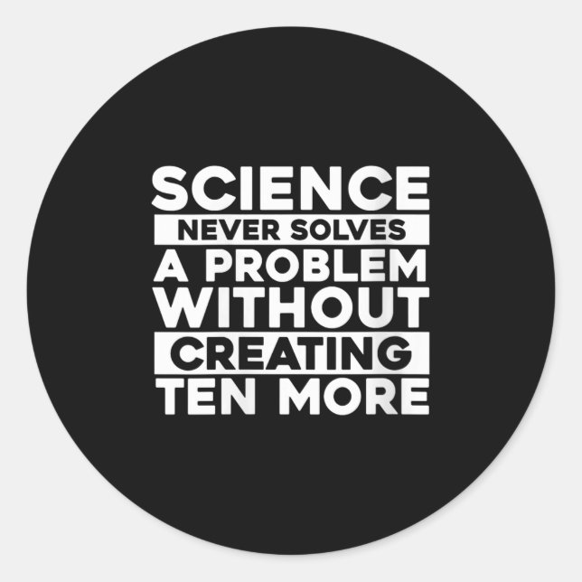 Sticker Rond La Science Des Femmes Ne Résoudra Jamais Un Problè (Devant)