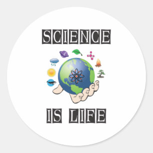 Sticker Rond La science est la vie