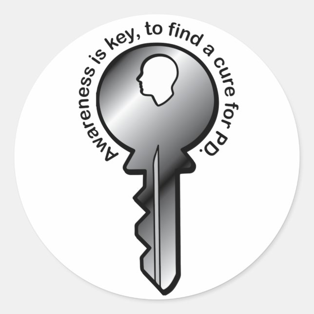 Sticker Rond La sensibilisation à la maladie de Parkinson est e (Devant)