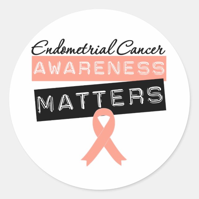 Sticker Rond La sensibilisation au cancer de l'estomac compte (Devant)