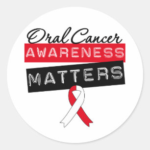 Sticker Rond La sensibilisation au cancer oral compte