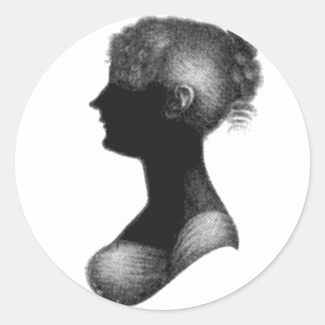 Sticker Rond La silhouette de Cassandra Austen (Devant)