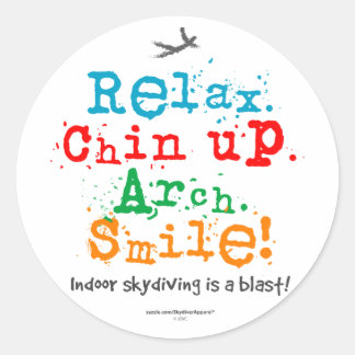 Sticker Rond La Skydiving intérieure est une explosion !