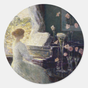 Sticker Rond La sonate de Frederick Childe Hassam