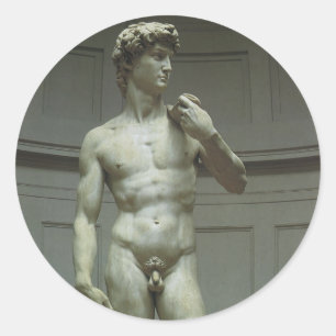 Sticker Rond La statue de David de Michel-Ange