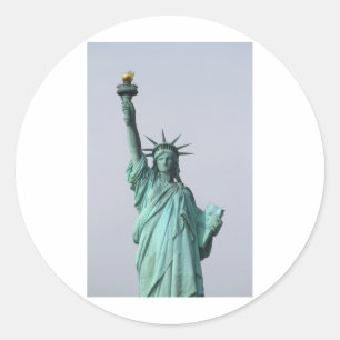 Sticker Rond La Statue de la Liberté
