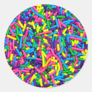 Sticker Rond La sucrerie colorée arrose la copie