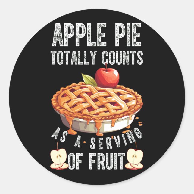 Sticker Rond La Tarte Pomme De Boulangerie Compte Totalement Co (Devant)