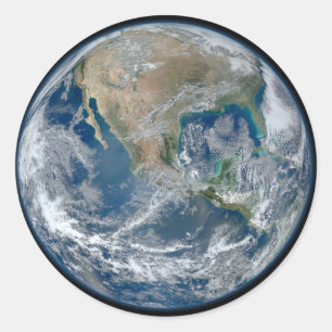 Sticker Rond La terre bleue