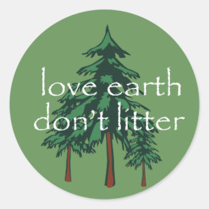 Sticker Rond La terre d'amour ne salissent pas