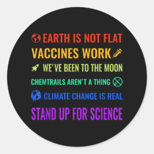 Sticker Rond La Terre n'est pas un vaccin plat Travailler une s