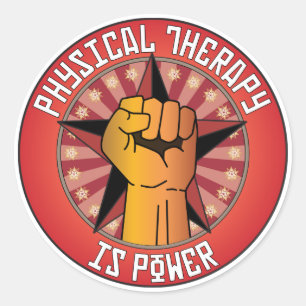 Sticker Rond La thérapie physique est le pouvoir