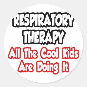 Sticker Rond La Thérapie Respiratoire...Tous Les Enfants Cool
