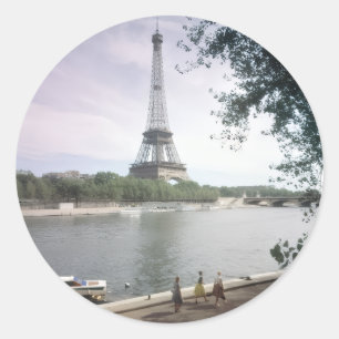 Sticker Rond La Tour Eiffel. Paris, vers 1960.