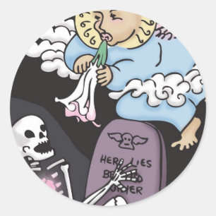 Sticker Rond La trompette d'ange