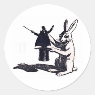 Sticker Rond La vengeance du lapin